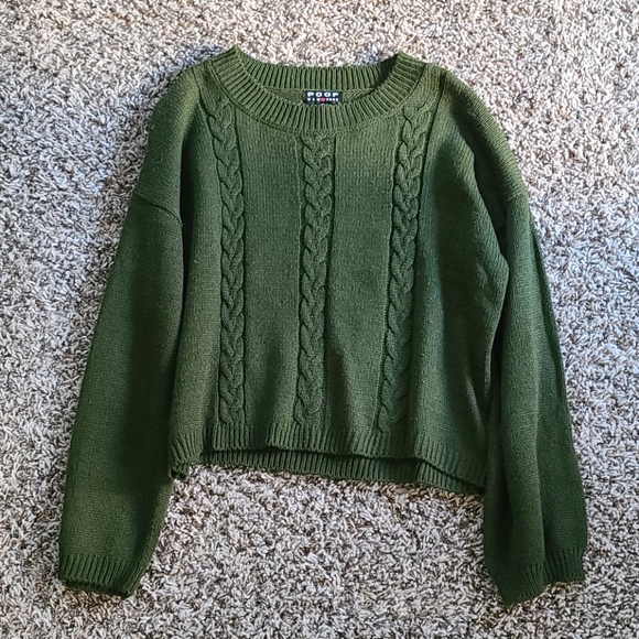 Poof! Sweaters - Olive green sweater